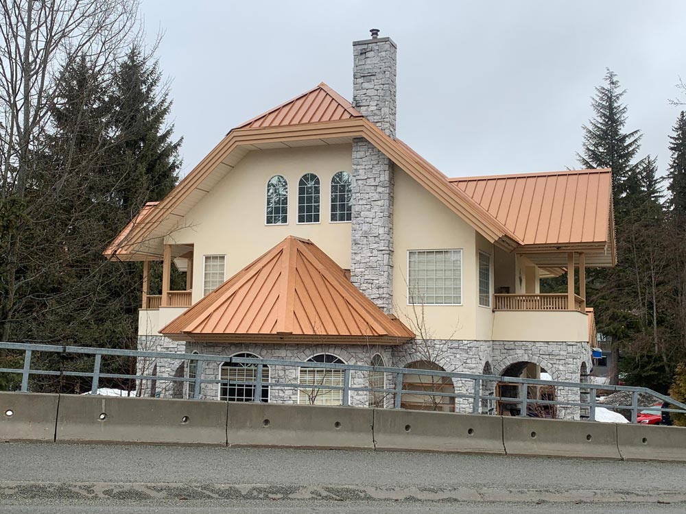 Copper Replica, Standing Seam Metal Roofing.